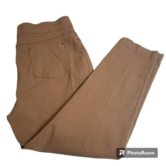89th & Madison Pants,Women PL, Brown, Ankle Length, Pull On, Pockets, Comfy, EUC - Picture 2 of 12
